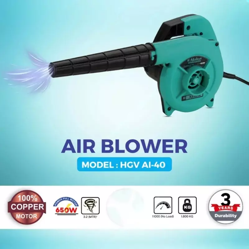 akshar-650-w-electric-air-blower-11000-rpm-no-load-speed-and-32-mmin-air-flow-rate-ai-40hgv
