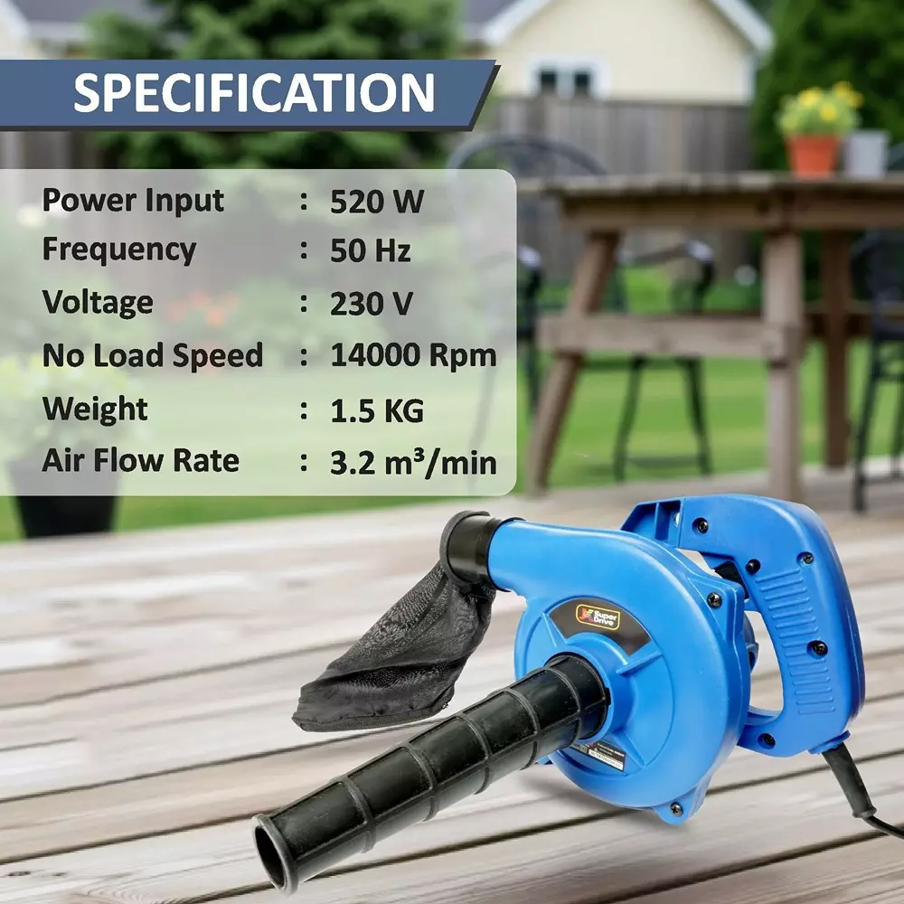 jk-super-drive-air-blower-cum-vacuum-cleaner-32-cmm-air-flow-rate-14000-rpm-no-load-speed-520-w-power-9005146