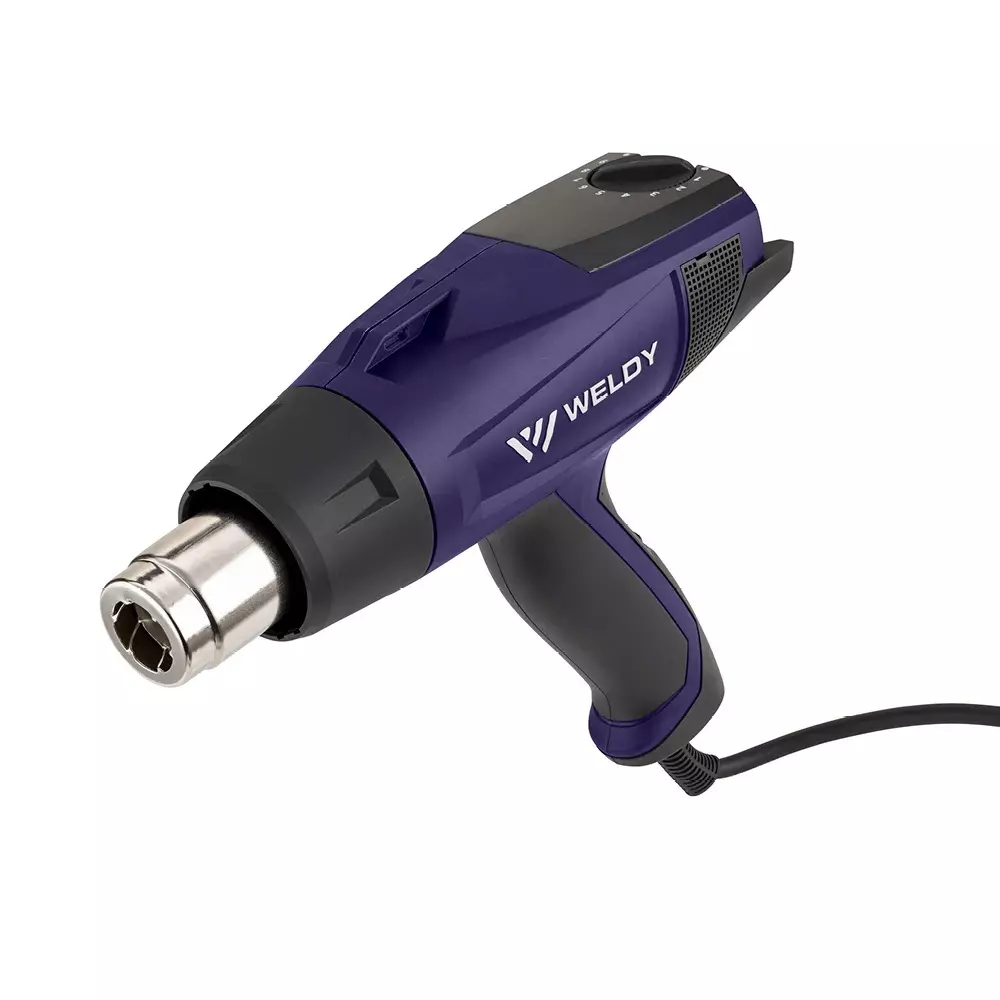 weldy-heat-gun-1500-w-power-120-v-250-450-lmin-air-volume-98x31x91-inch-with-nozzles-and-heat-roller-hg-530-s