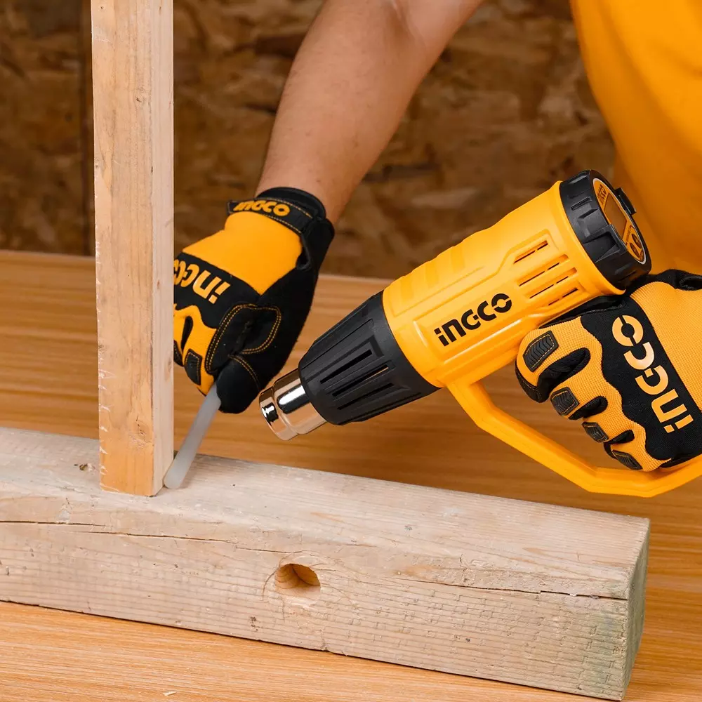 Ingco Electric Heat Gun with 3 Pcs Nozzle, 450/300/450 LPM Air Flow and 2000 W Power, HG200058