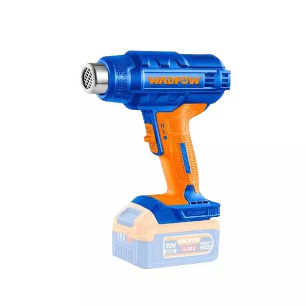 WADFOW Cordless Heat Gun 100/200 LPM Air Flow 300/550°C Temperature (With Battery & Charger), WKH1B012