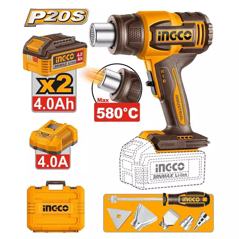 ingco-cordless-heat-gun-40-ah-battery-capacity-100200-lmin-air-flow-5060-hz-hgli20085