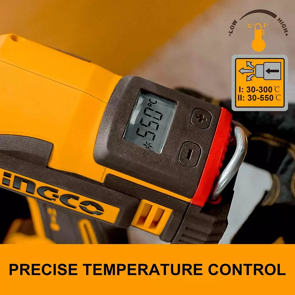 ingco-cordless-heat-gun-100200-lmin-air-flow-50-ah-battery-capacity-30-300c-30-550c-temperature-hgli20035