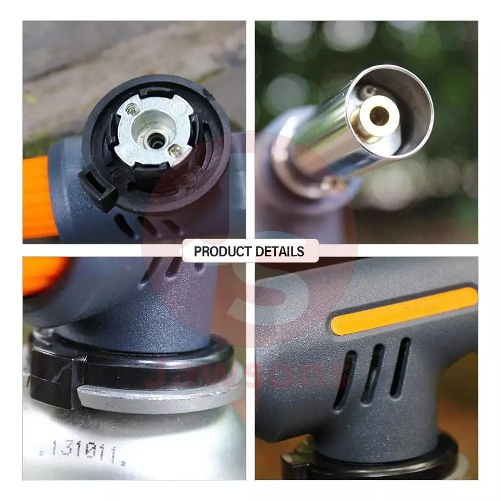 Jawsons Flame Gun 1300°C Maximum Temperature Adjustable Butane Torch with Windproof Design, Pro 1300 C