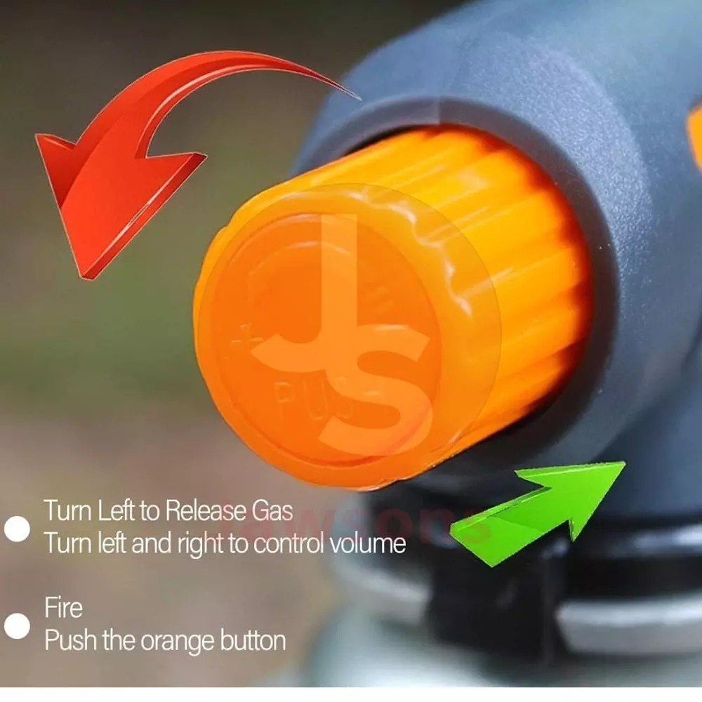 Jawsons Flame Gun 1300°C Maximum Temperature Adjustable Butane Torch with Windproof Design, Pro 1300 C