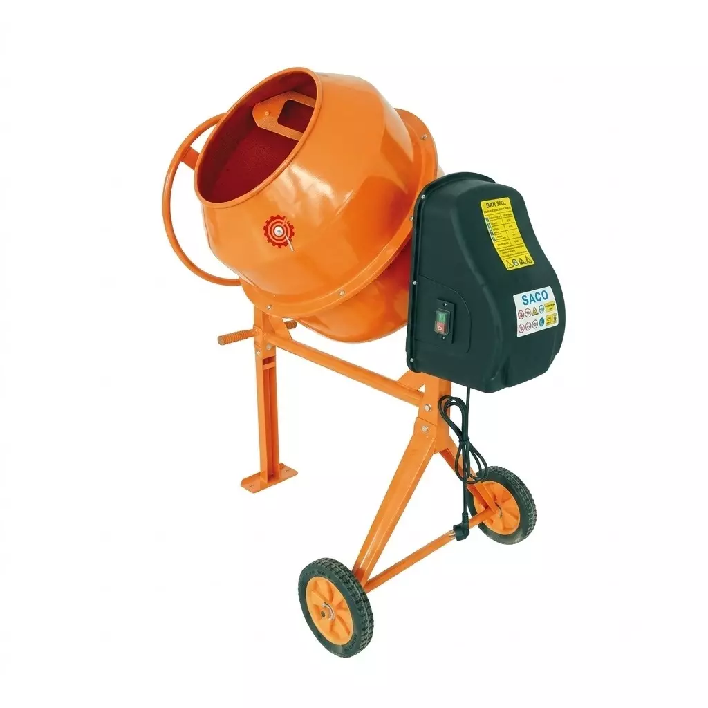 saco-pro-240-l-concrete-mixer-machine-tilting-drum-type-orange-color-metal-body-for-construction-work