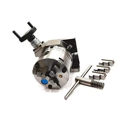 Assorts Rotary Table 100 mm (4 Inch) 100 mm 3 Jaw Self Centering Chuck