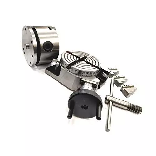 Assorts Rotary Table 100 mm (4 Inch) 100 mm 3 Jaw Self Centering Chuck