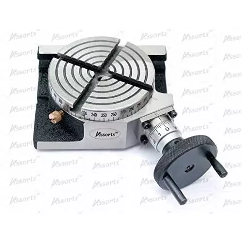 Assorts Rotary Table 100 mm (4 Inch) 4 Slots for Milling, Indexing, Axis Cutting