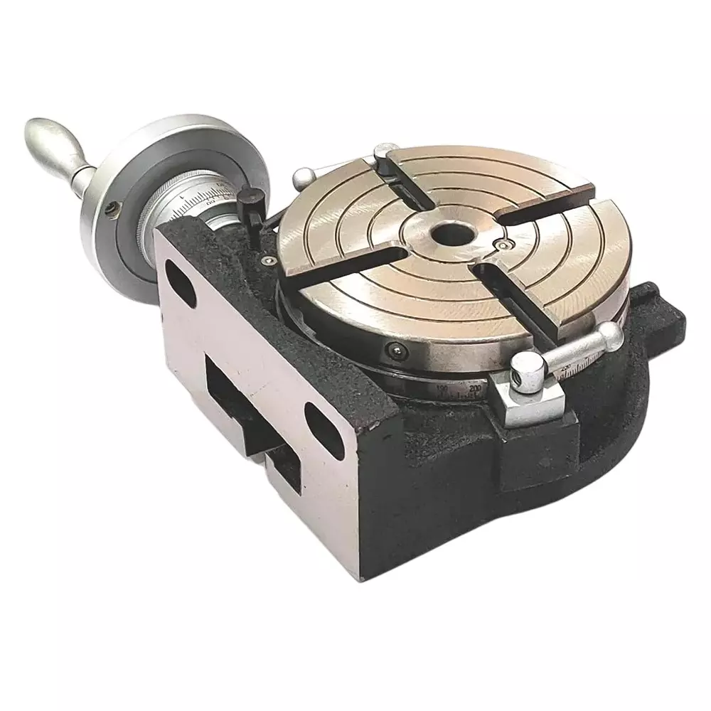 Assorts HV6 Rotary Table 150 mm Dia MT-2 bore 4 Slots for Milling Machine
