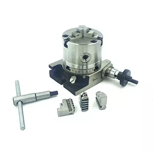 Assorts Rotary Table 75 mm (3 Inch) 80 mm 3 Jaw Self Centering Chuck 3 Slots