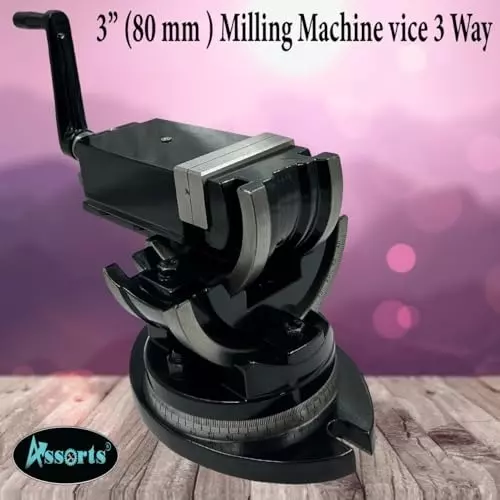 Assorts 3-Way Precision Milling Machine Cast Iron 80 mm for Small to Medium-Sized Workpieces