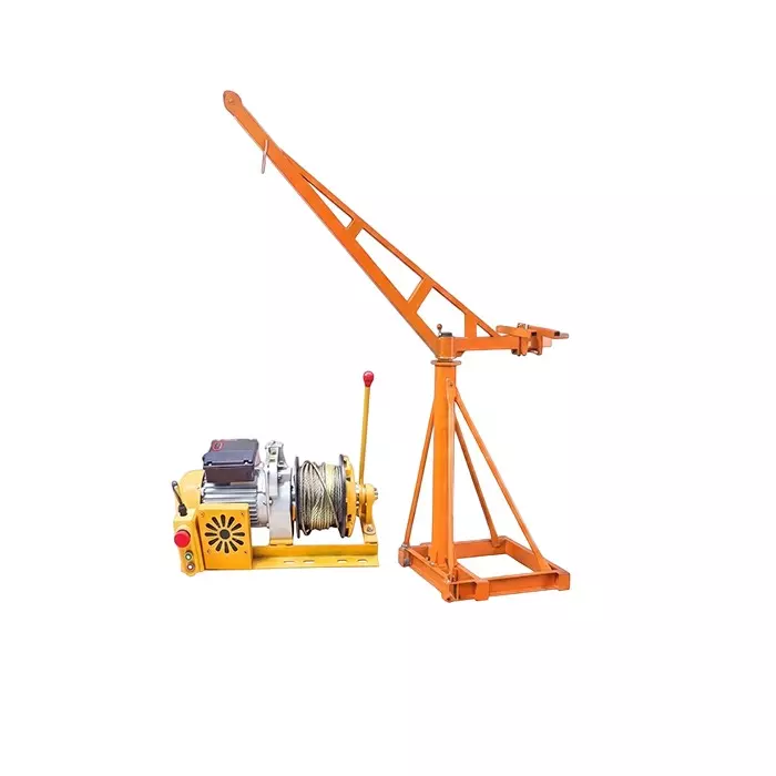 UTC Mini Construction Crane with Electric Clutch Winch, 500 Kg Load Capacity and 3 HP Motor Power, UTC300