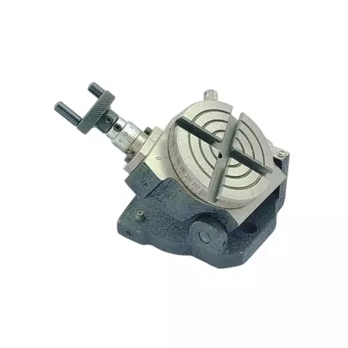 A.D INTERNATIONAL Rotary Milling Table Tilting 4 Slot with 3 inch (80 mm) Diameter and 5/16 inch (7.9 mm) Slot Width, CJ-P2D2-J9U3