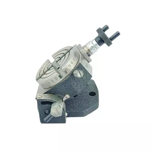 A.D INTERNATIONAL Rotary Milling Table Tilting 4 Slot with 3 inch (80 mm) Diameter and 5/16 inch (7.9 mm) Slot Width, CJ-P2D2-J9U3