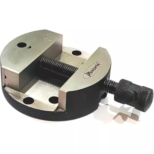 Assorts Precision Rotary Table 100 mm (4 Inch) with Tailstock, M6 Clamp Kit & Round Vice/Vise (with 65 mm 3 Jaws Self Centering Chuck)