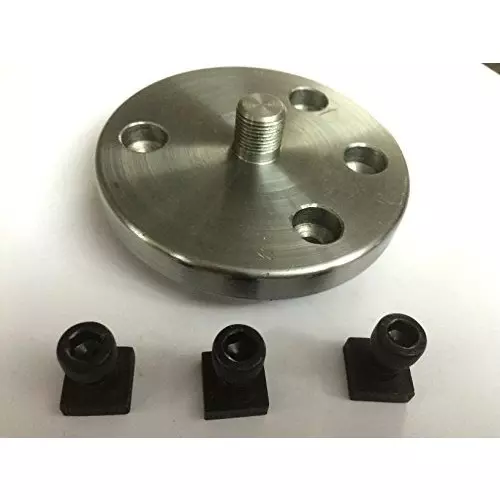Assorts Quality Precision Rotary Table 100 mm (4 Inch) with Small Chuck & Fixing T Nut Bolts (with 65 mm 3 Jaw Self Centering Chuck)