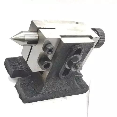 Assorts Tilting Rotary Table 80 mm (3 Inch) with 65 mm 3 Jaws Self Centering Chuck, Suitable Back Plate & T Nuts Bolts & Tailstock