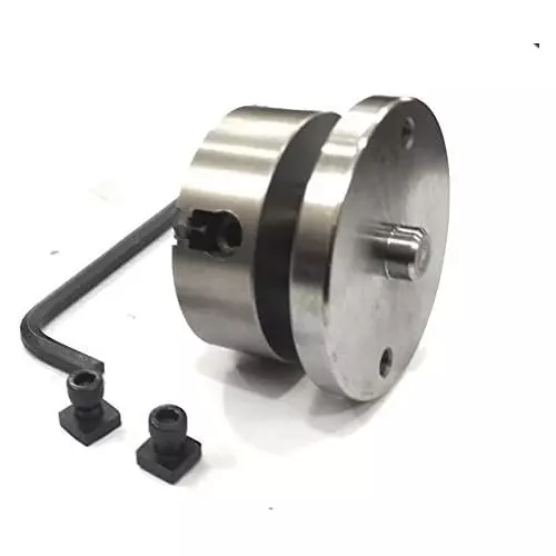 Assorts Tilting Rotary Table 80 mm (3 Inch) with 65 mm 3 Jaws Self Centering Chuck, Suitable Back Plate & T Nuts Bolts & Tailstock