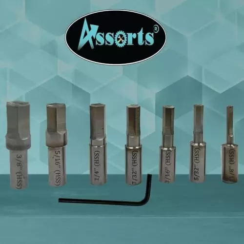 Assorts Precision Rotary Broach Holder Set M12x1.75 mm Drawbar Size for Lathe Metalworking
