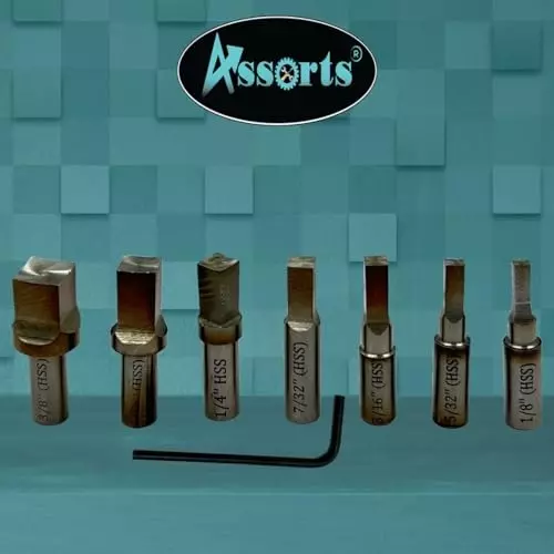 Assorts Precision Rotary Broach Set 2MT Shank M10x1.5 mm Drawbar with 7 Pcs HSS Square Punch Set