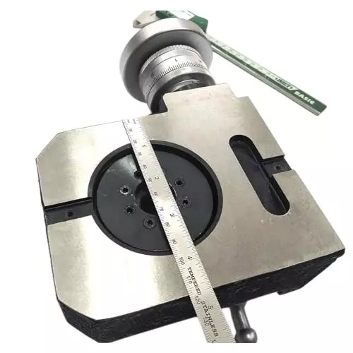 A.D INTERNATIONAL Rotary Milling Table 4 Slot Regular Horizontal Vertical 4 inch (110 mm) Table Diameter and MT2 Centre Bore, 20-RT-501