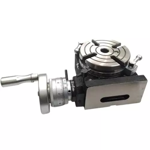A.D INTERNATIONAL Rotary Milling Table 4 Slot Regular Horizontal Vertical 4 inch (110 mm) Table Diameter and MT2 Centre Bore, 20-RT-501