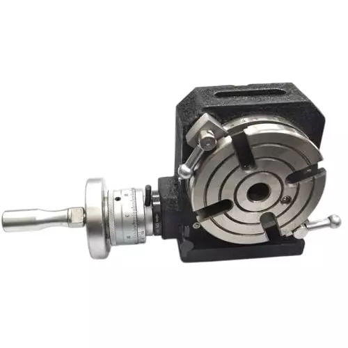 A.D INTERNATIONAL Rotary Milling Table 4 Slot Regular Horizontal Vertical 4 inch (110 mm) Table Diameter and MT2 Centre Bore, 20-RT-501