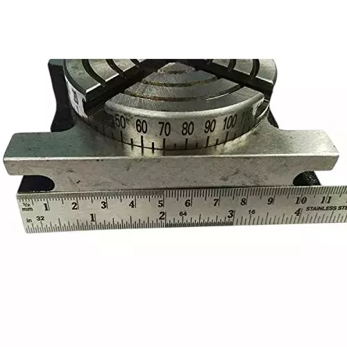 Buyohlic International Rotary Table Size 3 inch (80 mm) with M6 Clamp Kit for Milling Machine, 4V-JVFV-Z78I