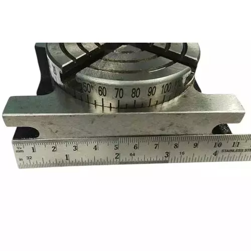 Buyohlic International Rotary Milling Table Regular 4 Slot with 3 inch (80 mm) Diameter and 5/16 inch (7.9 mm) Slot Width, 9O-7VDE-M1PT