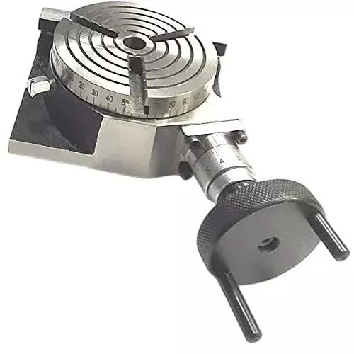 A.D INTERNATIONAL Rotary Milling Table Regular 3 Slot with Horizontal and Vertical Mounting and 4 inch (100 mm) Table Diameter, IZ-RR6D-8S3P