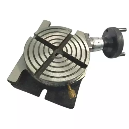 A.D INTERNATIONAL Rotary Milling Table Regular 4 Slot with Horizontal and Vertical Mounting and 4 inch (100 mm) Table Diameter, DZ-4NXD-H9HX