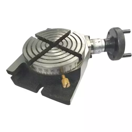A.D INTERNATIONAL Rotary Milling Table Regular 4 Slot with Horizontal and Vertical Mounting and 4 inch (100 mm) Table Diameter, DZ-4NXD-H9HX