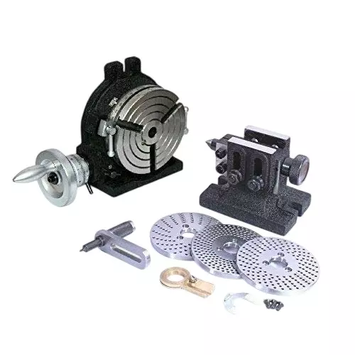 A.D INTERNATIONAL HV6 Rotary Table Set with 3 Slots 150 mm Diameter, Divider Plate Set and Free Manual, NA-VR53-PXX1