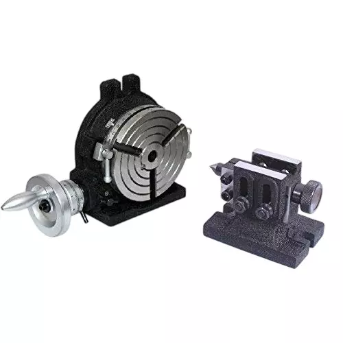 A.D INTERNATIONAL HV6 Rotary Table Set with 3 Slots 150 mm Diameter, Divider Plate Set and Free Manual, NA-VR53-PXX1
