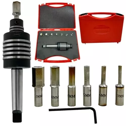 Assorts Rotary Broaching Live Center Set Teng Style 2MT 9.52x7.93x6.35x5.55x4.76x3.96x3.17 mm for Lathe Metalworking
