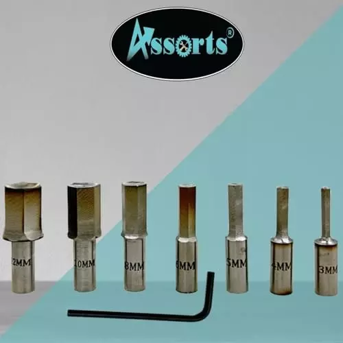 Assorts Rotary Broaching Live Center Set Teng Style 2MT 9.52x7.93x6.35x5.55x4.76x3.96x3.17 mm for Lathe Metalworking