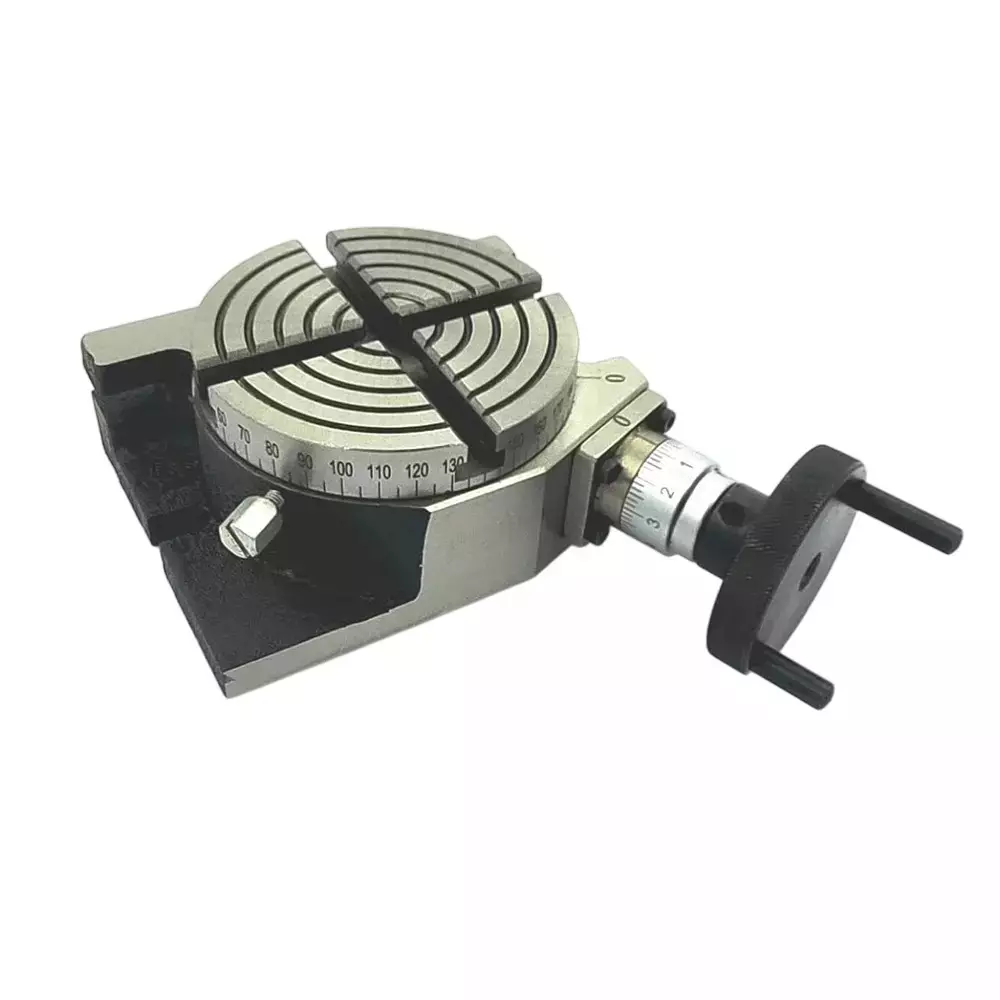 Buyohlic International Rotary Table Diameter 4 inch (100 mm) Regular and 4 Slots for Milling Machine, YM-A3MQ-KOKC
