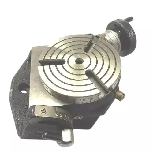 A.D INTERNATIONAL Rotary Milling Table Tilting 3 Slot with Horizontal and Vertical Mounting and 4 inch (100 mm) Table Diameter, Z6-Z2YJ-PHBP