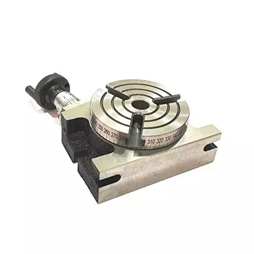 A.D INTERNATIONAL Rotary Table Size 3 inch (80 mm) 4 Jaw Chuck Size 70 mm and 3 Slots, K3-MBPP-4TKI