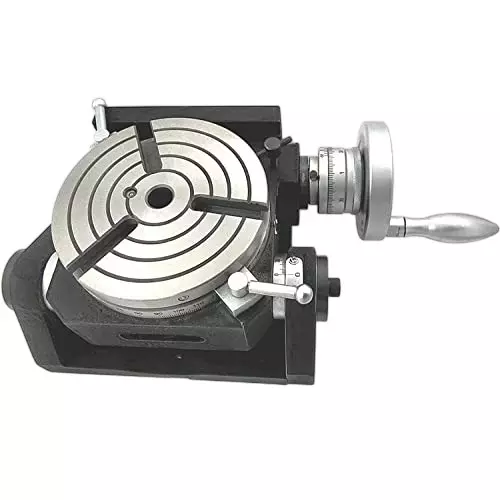 A.D INTERNATIONAL Tilting Rotary Table Horizontal-Vertical with 6 inch (150 mm) Table Diameter, 3 Slots and MT2 Bore, H2-LRAU-ZH4R