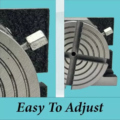 Assorts Low Profile Milling Rotary Table 80 mm (3 Inch) 65 mm 3 Jaws with Back Plate & Fixing T Nuts