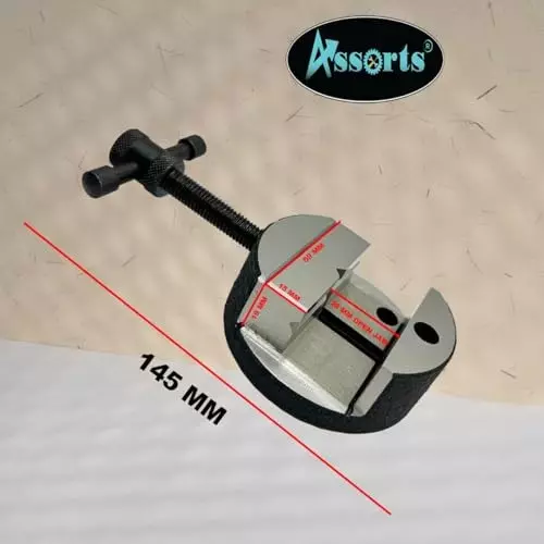 Assorts Quality Precision Tilting Milling Indexing Rotary Table 100 mm (4 Inch) with M6 Clamp Kit & Round Vice (with 80 mm Round Vice)