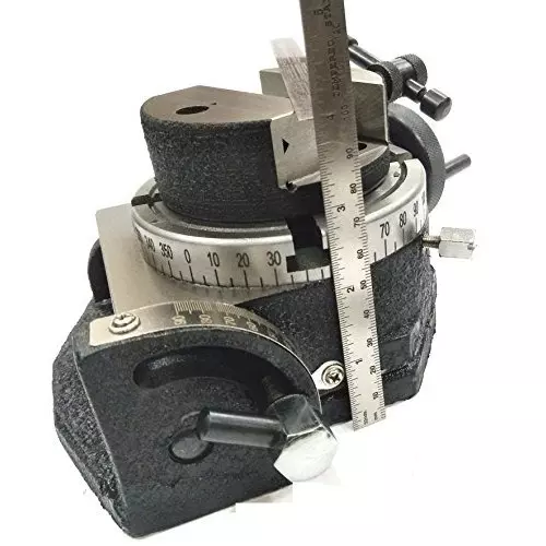 Assorts Quality Precision Tilting Milling Indexing Rotary Table 100 mm (4 Inch) with M6 Clamp Kit, Tailstock & Round Vice (with 80 mm Round Vice)