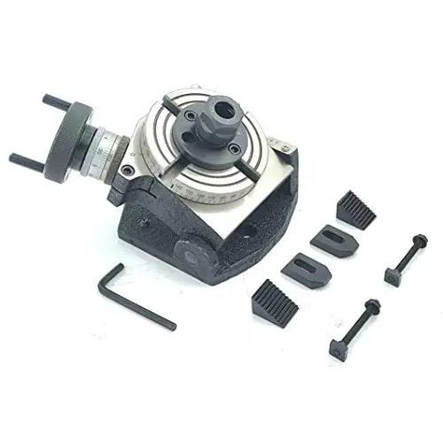 Assorts Tilting Rotary Table 100 mm (4 Inch) with ER16 & 20 Collet Adaptor with M6 Clamp Kit
