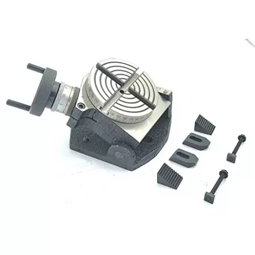 Assorts Tilting Rotary Table 100 mm (4 Inch) with ER16 & 20 Collet Adaptor with M6 Clamp Kit
