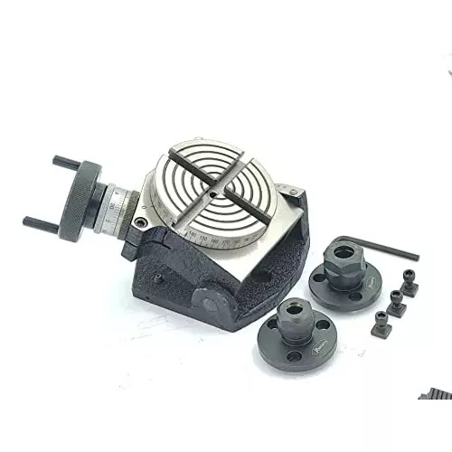 Assorts Tilting Rotary Table 100 mm (4 Inch) with ER16 & 20 Collet Adaptor with M6 Clamp Kit