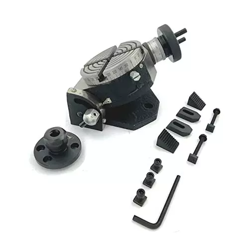 Assorts Tilting Rotary Table 100 mm (4 Inch) with ER16 Collet Adaptor with M6 Clamp Kit