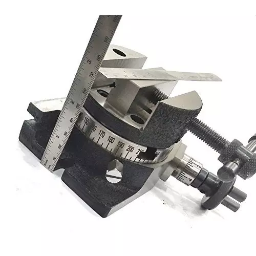 Assorts Rotary Table 80 mm (3 Inch) with ER16 & ER20 Collet Adaptor, M6 Clamp Kit, Round Vice, Tailstock & A Chuck With Back Plate & Fixing Tnuts (With 70 mm)