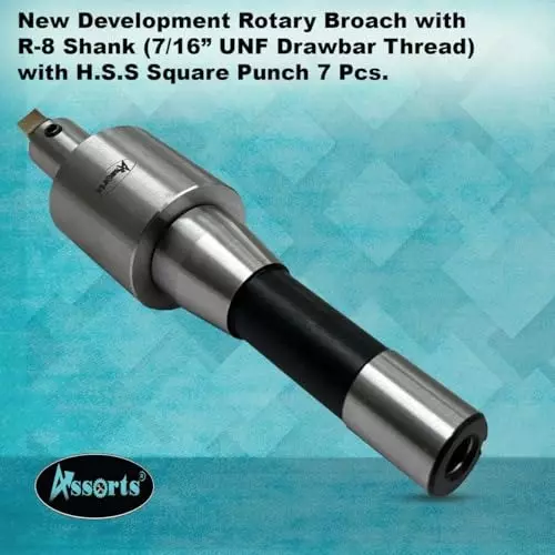 Assorts Metric Rotary Broach Set R8 Shank 11.11 mm UNF Drawbar Size for Lathe Metalworking